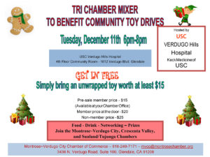 Tri-Chamber Mixer – Toy Drive @ USC Verdugo Hills Hospital | Glendale | California | United States