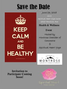 Save the Date! Health & Wellness Event @ Spiritual Heart Yoga Center | Glendale | California | United States